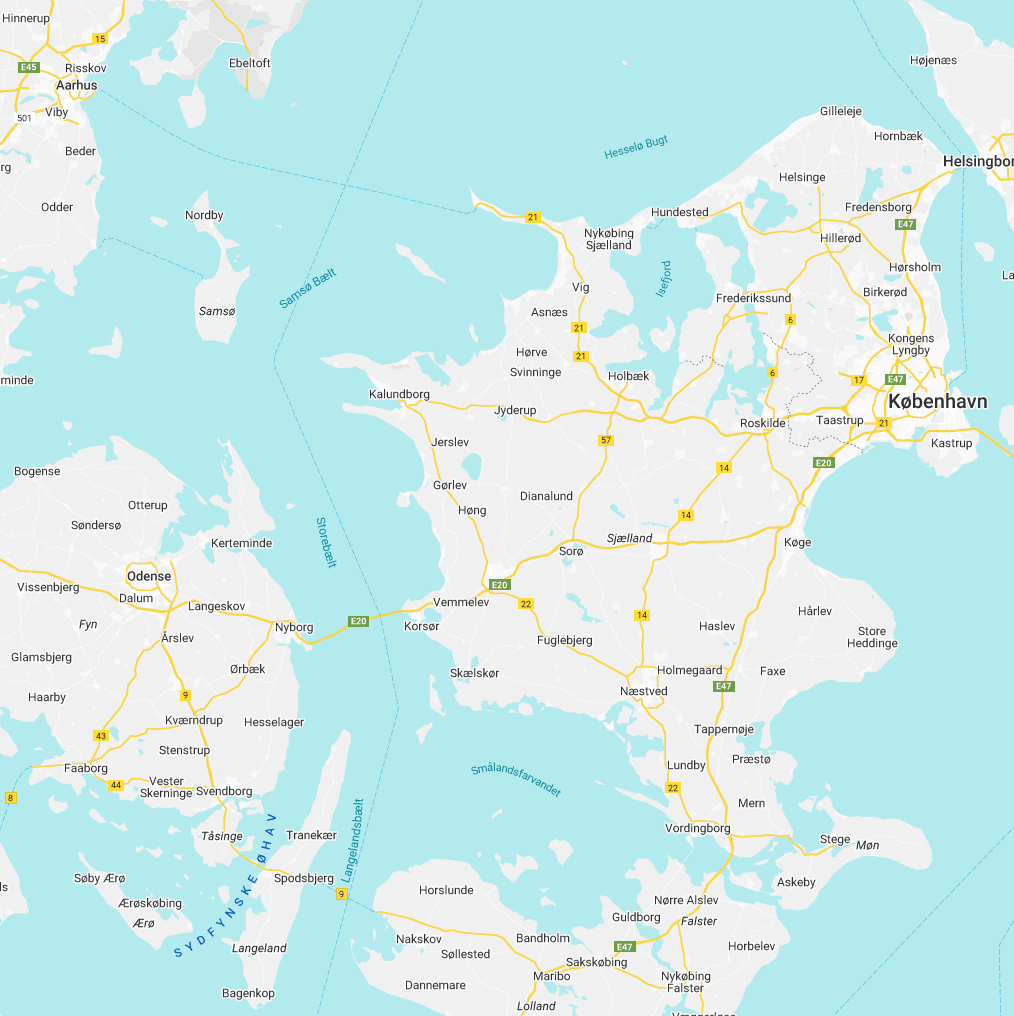 Kort over afdelinger